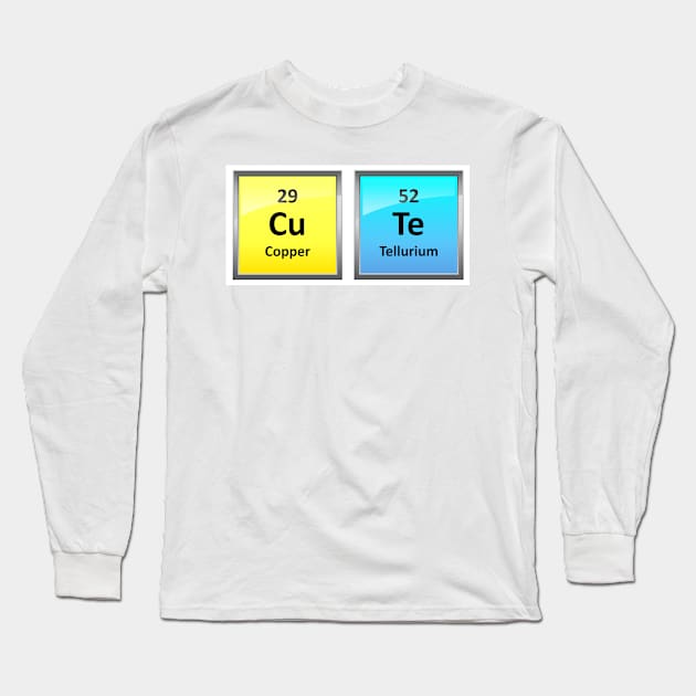 CuTe Periodic Table Word Long Sleeve T-Shirt by sciencenotes